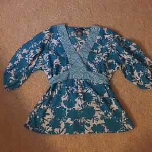 Teal blouse